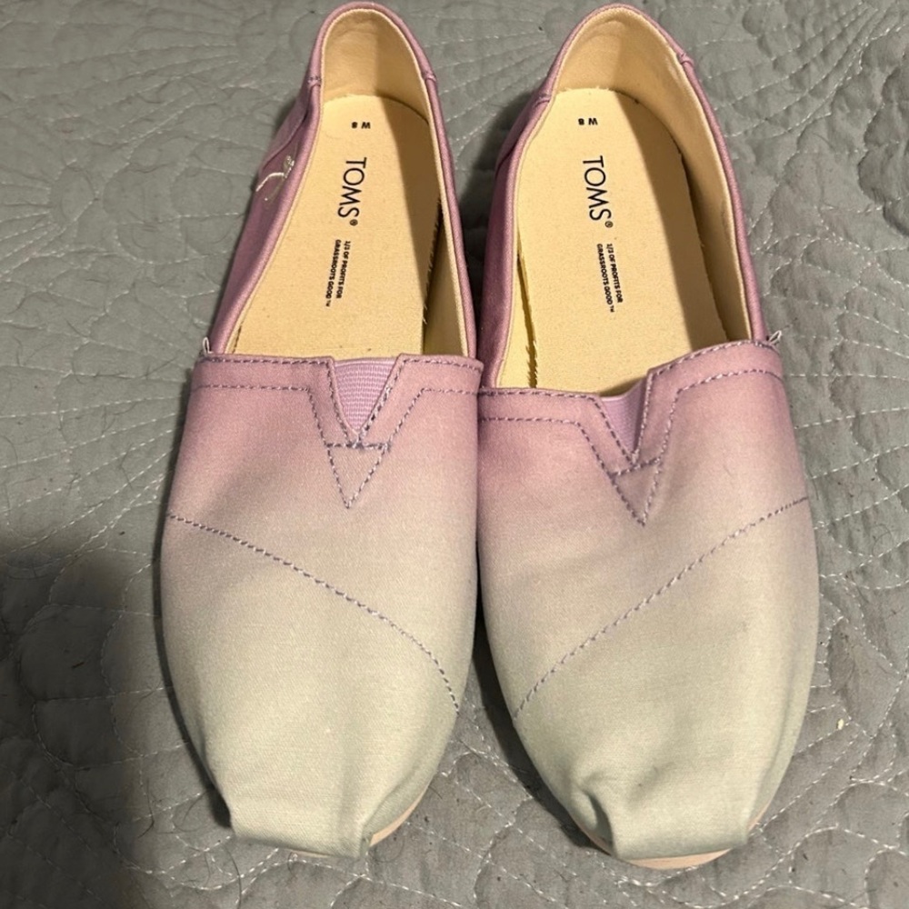 TOM’S teal and purple hombre shoes